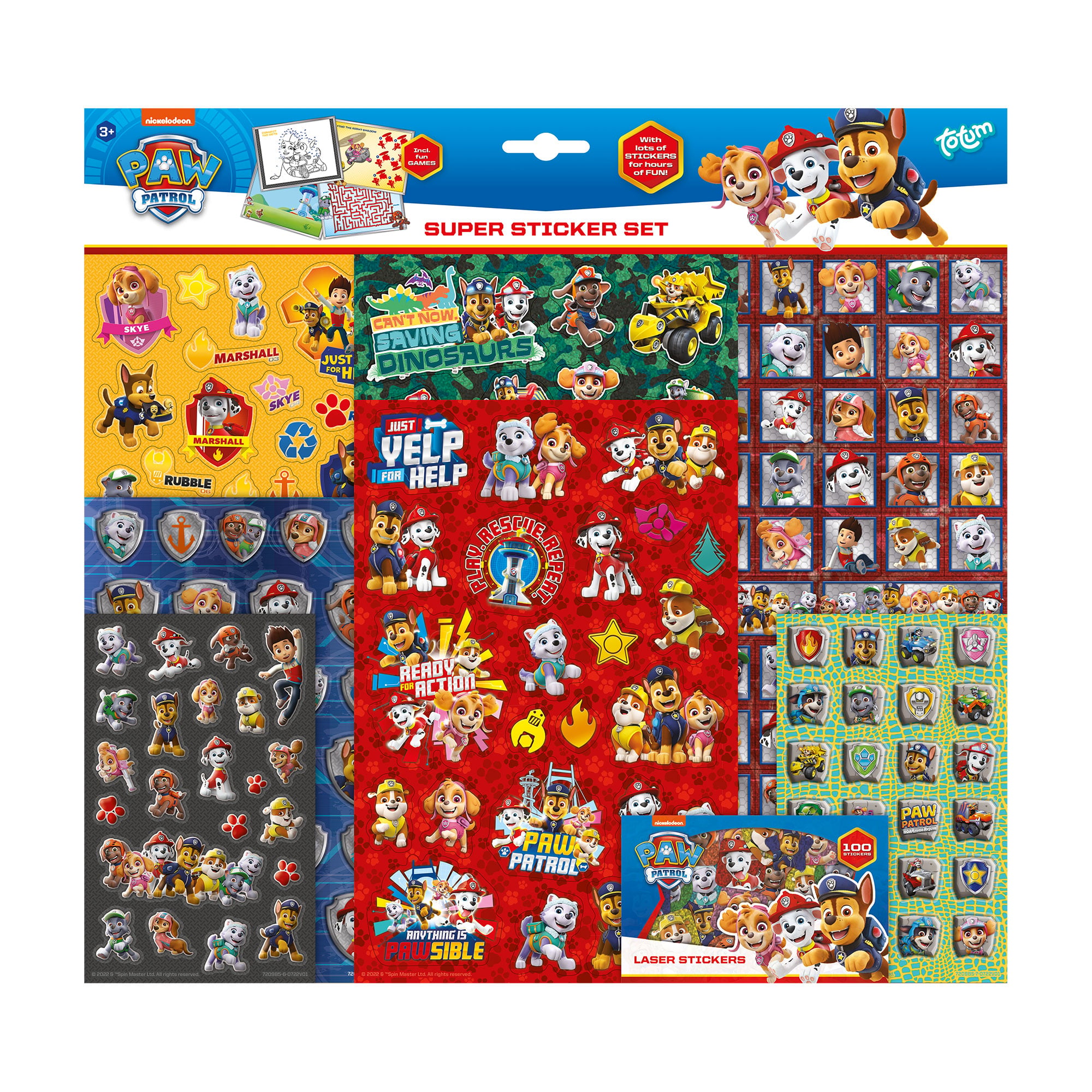 Набір наліпок Moxy Paw Patrol Super Sticker Set від 3 років, 1*38*36 см, 8 аркушів (720985)
